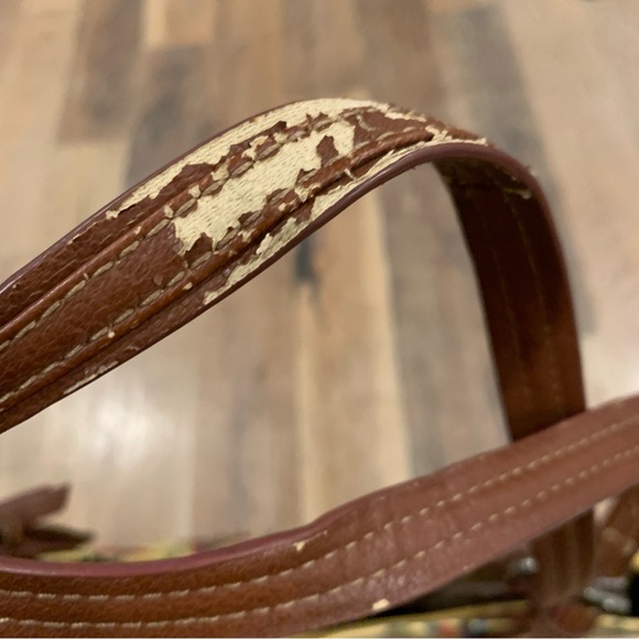 Sakroots Coated Canvas Peace/Bird Multicolored Floral Print Tote Bag - Picture 12 of 16